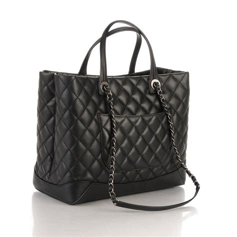 chanel large shopping tote in quilted grained calfskin|chanel handbags.